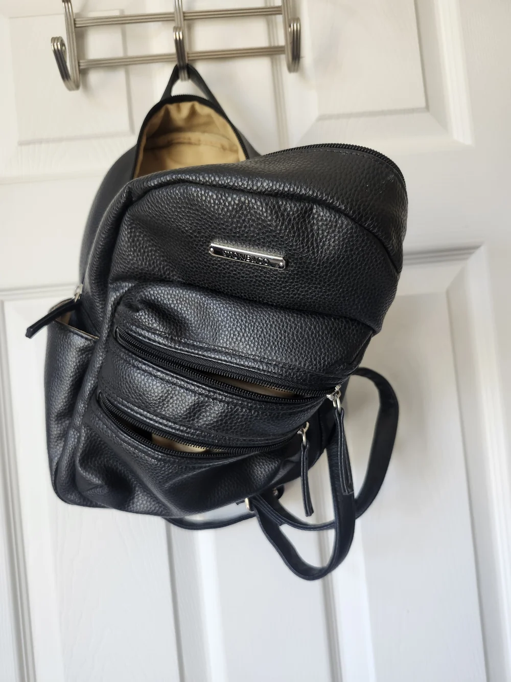 Stone & Co. Black Textured Mini Backpack